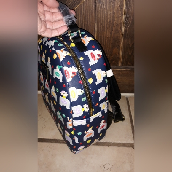 Loungefly Disney Snow White & the Seven Dwarves Beds Allover Print Mini Backpack - Picture 7 of 11